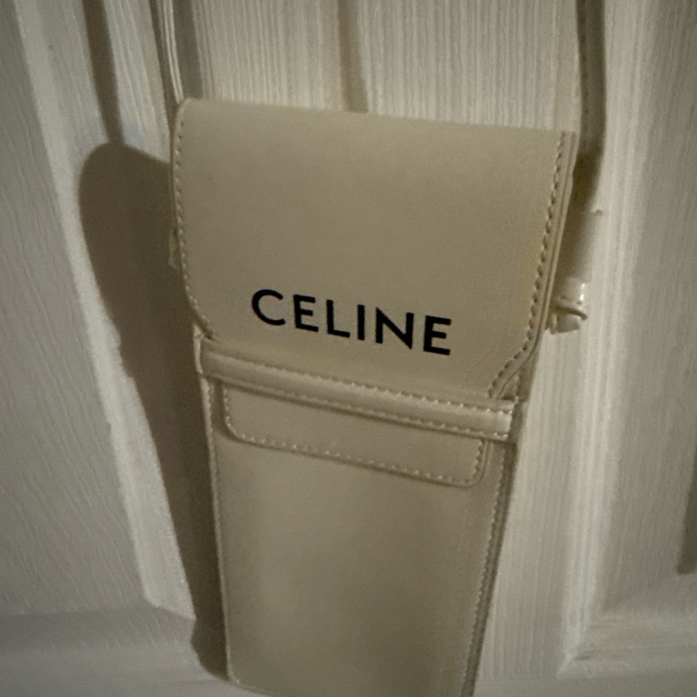 Celine Ivory Crossbody Phone Pouch or sun glasses holder